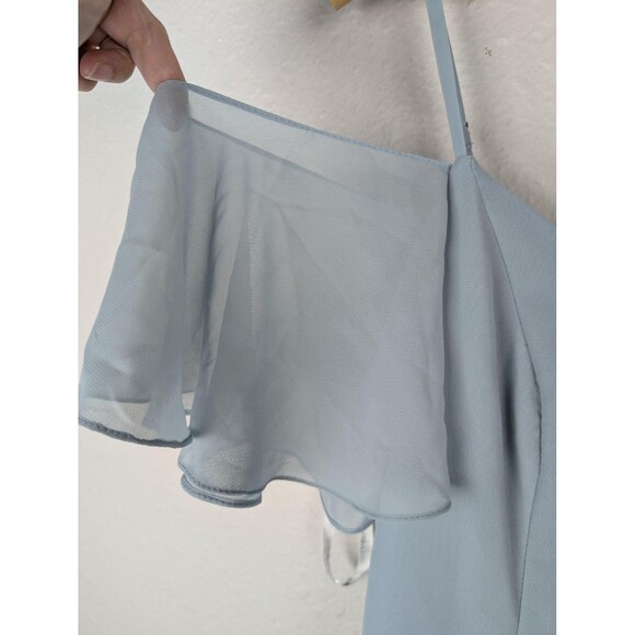 DB Studio Blue Cold Shoulder Maxi Dress Size 6 - Picture 6 of 12